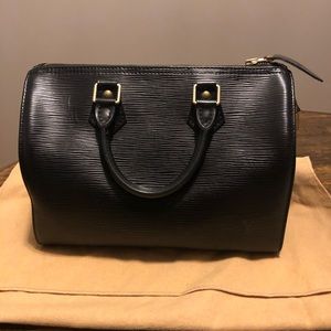Louis Vuitton Speedy 25 Black Epi